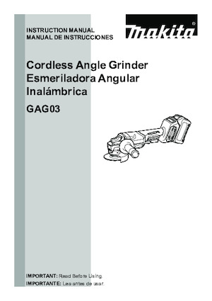 Akku-Winkelschleifer Makita GAG03M1