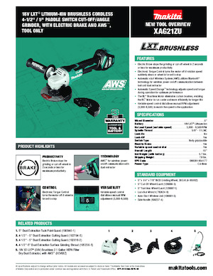 Akku-Winkelschleifer Makita XAG21ZU 