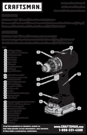 Akku-Bohrer und -Schraubendreher Craftsman CMCD726B