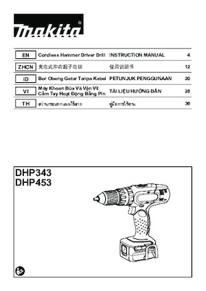 Akku-Bohrer und -Schraubendreher Makita DHP453