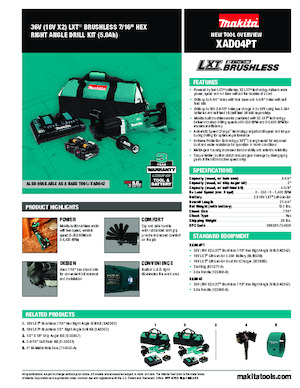 Akku-Bohrer und -Schraubendreher Makita XAD04PT