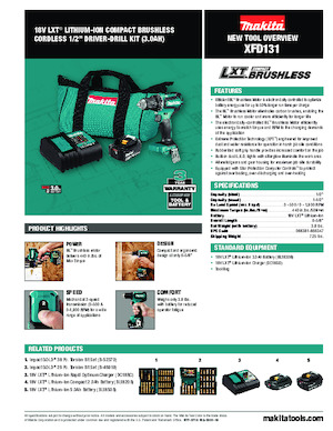 Akku-Bohrer und -Schraubendreher Makita XFD131