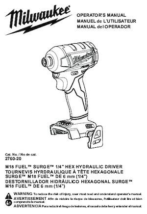 Akku-Schlagschrauber & Schraubenschlüssel Milwaukee 2760-20
