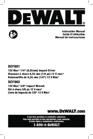 Akku-Schlagschrauber & Schraubenschlüssel DEWALT DCF801B