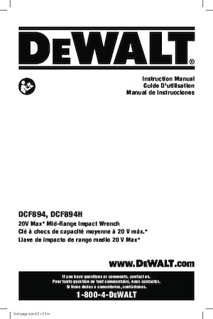 Akku-Schlagschrauber & Schraubenschlüssel DEWALT DCF894P2