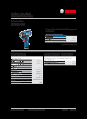Akku-Schlagschrauber & Schraubenschlüssel Bosch GDR 12V-110