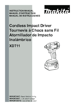 Akku-Schlagschrauber & Schraubenschlüssel Makita XDT11Z