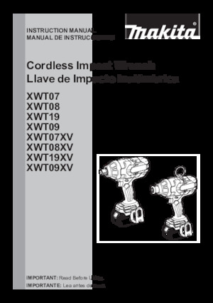 Akku-Schlagschrauber & Schraubenschlüssel Makita XWT19Z