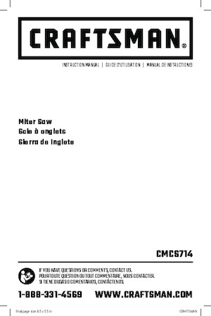 Akku-Gehrungssägen Craftsman CMCS714M1 