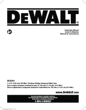 Akku-Gehrungssägen DEWALT DCS361B