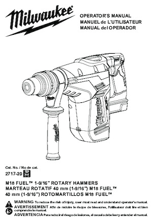 Akku-Bohrhämmer SDS Milwaukee 2717-20