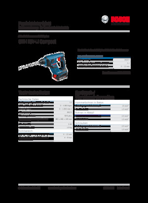 Akku-Bohrhämmer SDS Bosch GBH 18V-LI Compact
