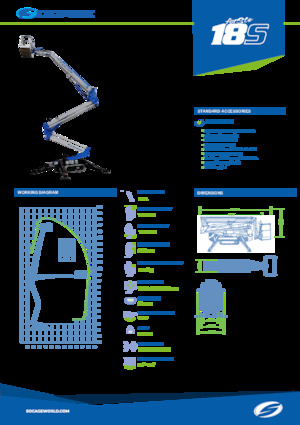 Gelenkarbeitsbühnen auf Raupen Socage Raptor 18 S