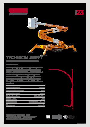 Gelenkarbeitsbühnen auf Raupen CMC i23