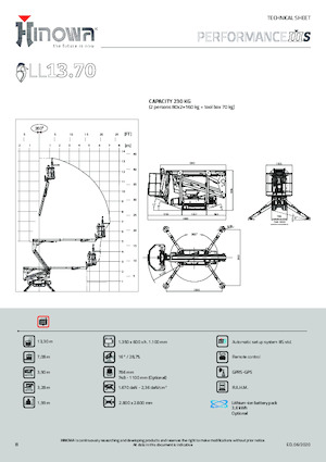 Gelenkarbeitsbühnen auf Raupen Hinowa Lightlift 13.70 Performance IIIS