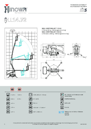 Gelenkarbeitsbühnen auf Raupen Hinowa Lightlift 14.72 IIIS