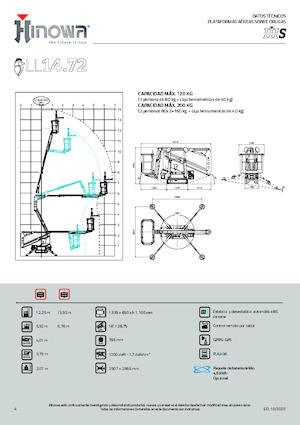 Gelenkarbeitsbühnen auf Raupen Hinowa Lightlift 14.72 IIIS