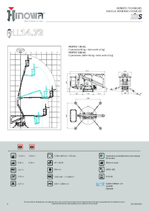 Gelenkarbeitsbühnen auf Raupen Hinowa Lightlift 14.72 IIIS