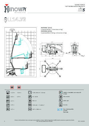 Gelenkarbeitsbühnen auf Raupen Hinowa Lightlift 14.72 IIIS
