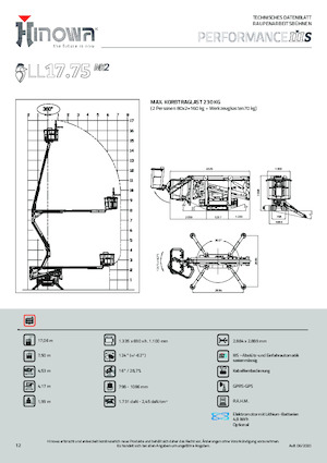 Gelenkarbeitsbühnen auf Raupen Hinowa Lightlift 17.75 Performance IIIS MK3