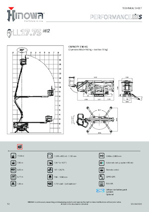 Gelenkarbeitsbühnen auf Raupen Hinowa Lightlift 17.75 Performance IIIS MK3