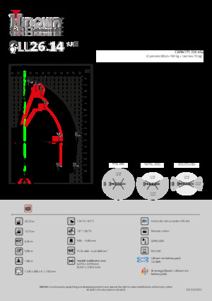 Gelenkarbeitsbühnen auf Raupen Hinowa Lightlift 26.14 Performance IIIS MK3