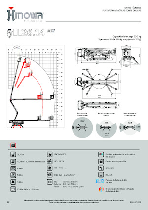 Gelenkarbeitsbühnen auf Raupen Hinowa Lightlift 26.14 Performance IIIS MK3