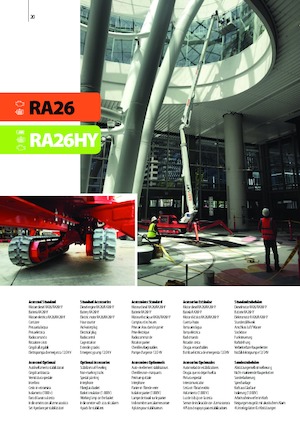 Gelenkarbeitsbühnen auf Raupen Easy Lift RA26HY