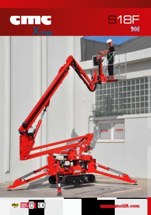 Gelenkarbeitsbühnen auf Raupen CMC S18F