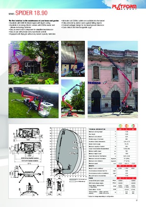 Gelenkarbeitsbühnen auf Raupen Platform Basket SPIDER 18.90 E