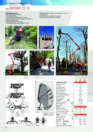 Gelenkarbeitsbühnen auf Raupen Platform Basket SPIDER 22.10