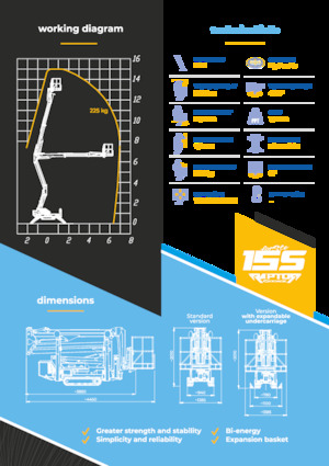 Gelenkarbeitsbühnen auf Raupen Socage Raptor 15 S