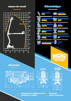 Gelenkarbeitsbühnen auf Raupen Socage Raptor 15 S