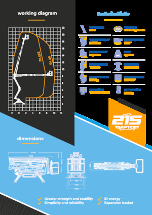 Gelenkarbeitsbühnen auf Raupen Socage Raptor 21 S
