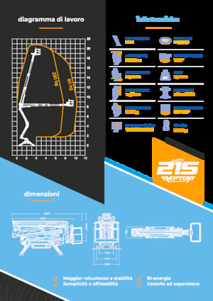 Gelenkarbeitsbühnen auf Raupen Socage Raptor 21 S