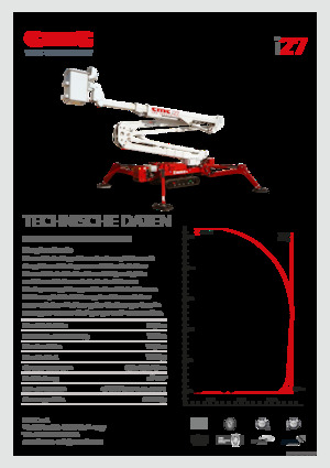 Gelenkarbeitsbühnen auf Raupen CMC i27