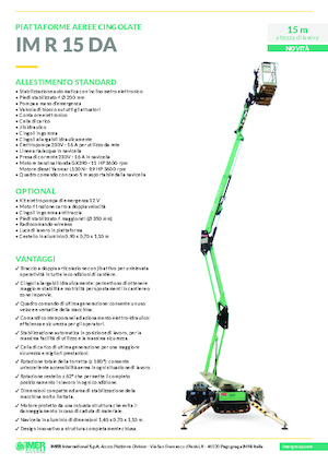 Gelenkarbeitsbühnen auf Raupen Imer IM R 15 DA