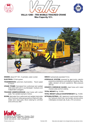 Raupenkrane-Tele Valla 120 TRX-D