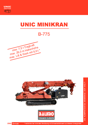 Raupenkrane-Tele UNIC B 775
