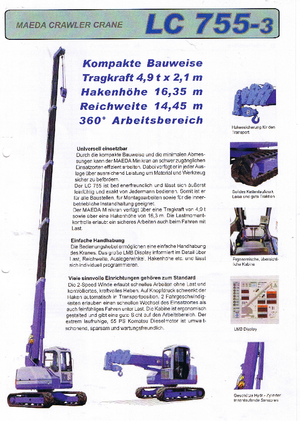 Raupenkrane-Tele Maeda LC 755-3