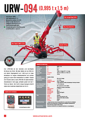 Raupenkrane-Tele UNIC URW 094