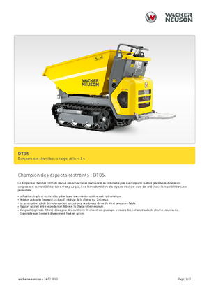 Raupendumper Wacker Neuson DT05
