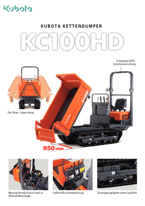 Raupendumper Kubota KC 100 HD