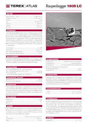 Raupenbagger Atlas 1605 LC