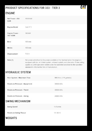 Raupenbagger Caterpillar 333