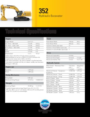 Raupenbagger Caterpillar 352