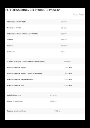 Raupenbagger Caterpillar 374
