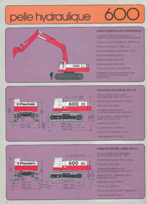 Raupenbagger Case Poclain 600