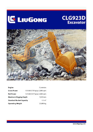 Raupenbagger Liugong CLG923D 
