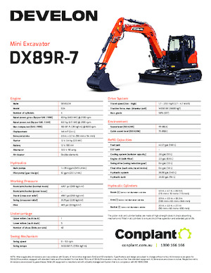 Raupenbagger Develon DX89R-7